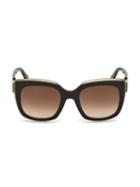 Roberto Cavalli 51 Mm Monogram Crest Square Sunglasses