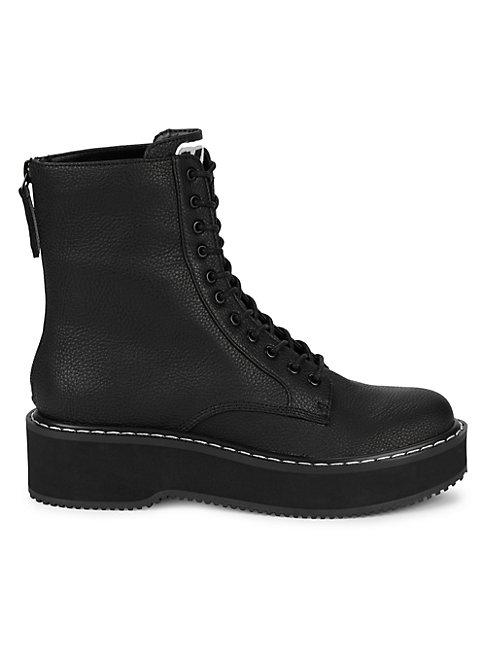 Kendall + Kylie Hunt Textured Combat Boots