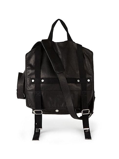 Balmain Leather Satchel Backpack