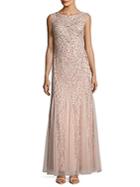 Adrianna Papell Sequined Godet Dress