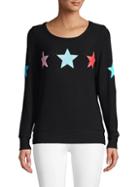 Chaser Star Print Long Sleeve Pullover