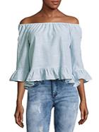 Sanctuary Bell-sleeve Off-the-shoulder Top