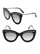 Bottega Veneta 49mm Etched Cat-eye Sunglasses