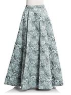 Alice + Olivia Lynette Floral Jacquard Full Skirt