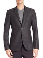 Armani Collezioni Two-button Check Wool Sportcoat