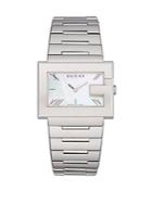Gucci G-rectangle Mother-of-pearl & Stainless Steel Bracelet Watch