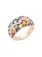 Effy 14k Rose Gold & Multi-stone Band Ring