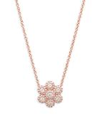 Diana M Jewels Diamond And 14k Rose Gold Flower Pendant Necklace