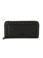 Valentino By Mario Valentino Grace Dollaro Pebbled-leather Long Wallet