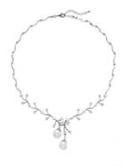 Saks Fifth Avenue Floral Faux Pearl Drop Necklace