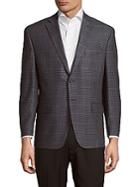Michael Kors Classic Fit Checked Windowpane Sportcoat