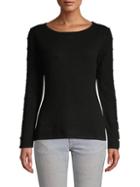 Qi Cashmere Faux-pearl Embellished Cashmere Sweater
