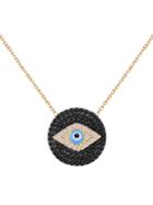 Gabi Rielle Love And Protection 14k Yellow Gold Vermeil & Cubic Zirconia Evil Eye Pendant Necklace