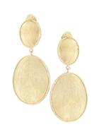 Rivka Friedman 18k Goldplated Satin Wavy Oval Drop Earrings
