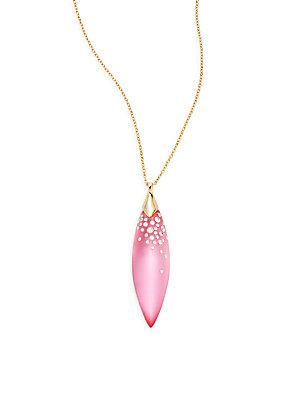 Alexis Bittar Lucite & Swarovski Crystal Pendant Necklace