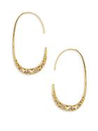 Noir Cubic Zirconia & 14k Yellow Gold-plated Threader Earrings