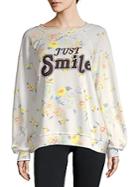 Wildfox Floral-print Sweater