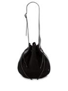 Halston Leather & Suede Bucket Bag