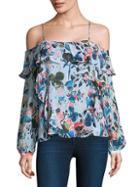 Peserico Daisy Off-the-shoulder Silk Top