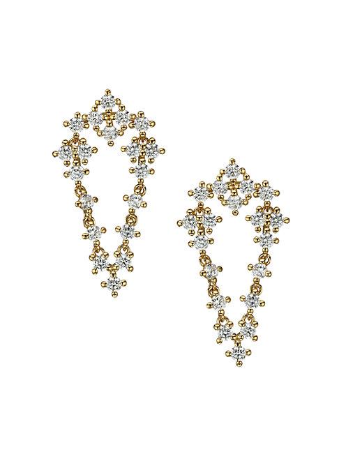Adriana Orsini Goldtone & Cubic Zirconia Draped Earrings
