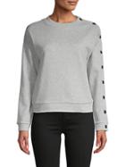 Rachel Rachel Roy Heathered Cotton-blend Sweatshirt
