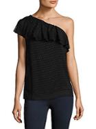 Paige Shandi Silk-blend One-shoulder Top