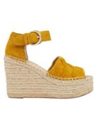 Marc Fisher Ltd Adalla Basketweave Suede Platform Wedge Sandals