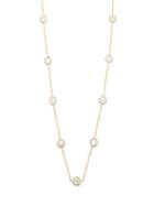 Saks Fifth Avenue Rainbow Moonstone On 14k Gold Chain Necklace