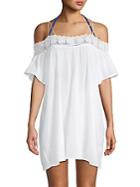 La Blanca Swim Crochet-trimmed Cover-up Dress