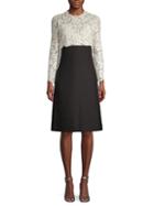Valentino Lace Cotton-blend Knee-length A-line Dress