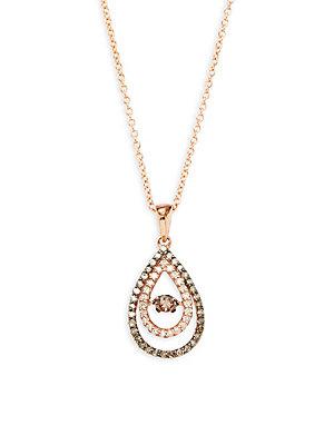 Effy 14k Rose Gold & Diamond Pendant Necklace