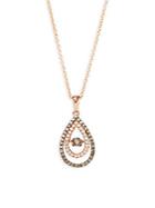 Effy 14k Rose Gold & Diamond Pendant Necklace