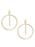 Sphera Milano Made In Italy 14k Yellow Gold Hollow Circle Earrings