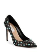 Valentino Garavani Embellished Leather Pumps