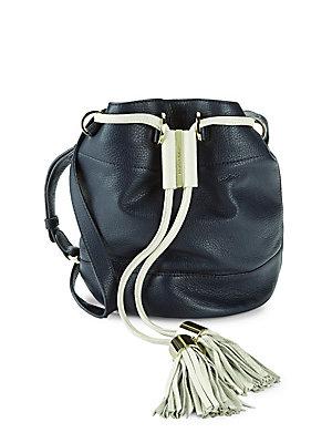 See By Chlo Vicki Small Leather Bucket Bag