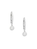 Diana M Jewels Bridal 14k White Gold & 0.30 Tcw Diamond Hoop Earrings