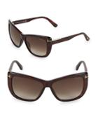 Tom Ford 58mm Square Sunglasses