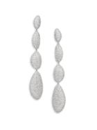 Adriana Orsini White-rhodium Plated Crystal Casading Drop Earrings