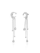 Gabi Rielle Moon Light 925 Sterling Silver & Crystal Drop Earrings