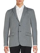 John Varvatos Star U.s.a. Striped Cotton And Linen Sportcoat