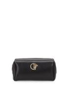 Versace Collection Textured Leather Pouch Clutch