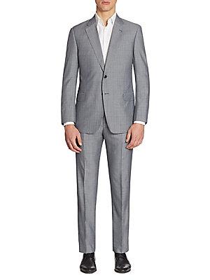 Armani Collezioni Windowpane Wool Suit