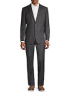 Kenneth Cole New York Classic Fit Plaid Wool Suit