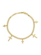 Saks Fifth Avenue 14k Yellow Gold Cross Charm Bracelet