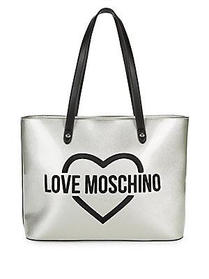 Love Moschino Argento Metallic Shoulder Bag