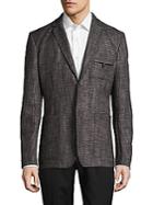 Versace Collection Textured Notched-lapel Jacket