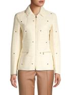 Salvatore Ferragamo Grommet Collared Jacket