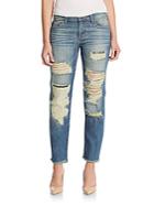 Hidden Jeans Slim Distressed Fray-cuff Jeans
