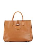 Longchamp Roseau Heritage Leather Hand Bag