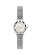 Bcbgmaxazria Classic Mother-of-pearl Stainless Steel Mesh Bracelet Watch